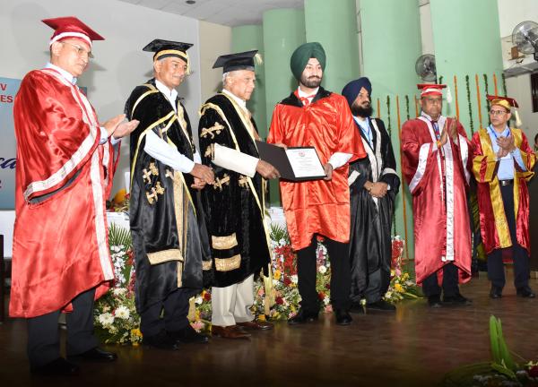 Student receiving Gold Medal in 2nd Convocation on 20th April, 2022